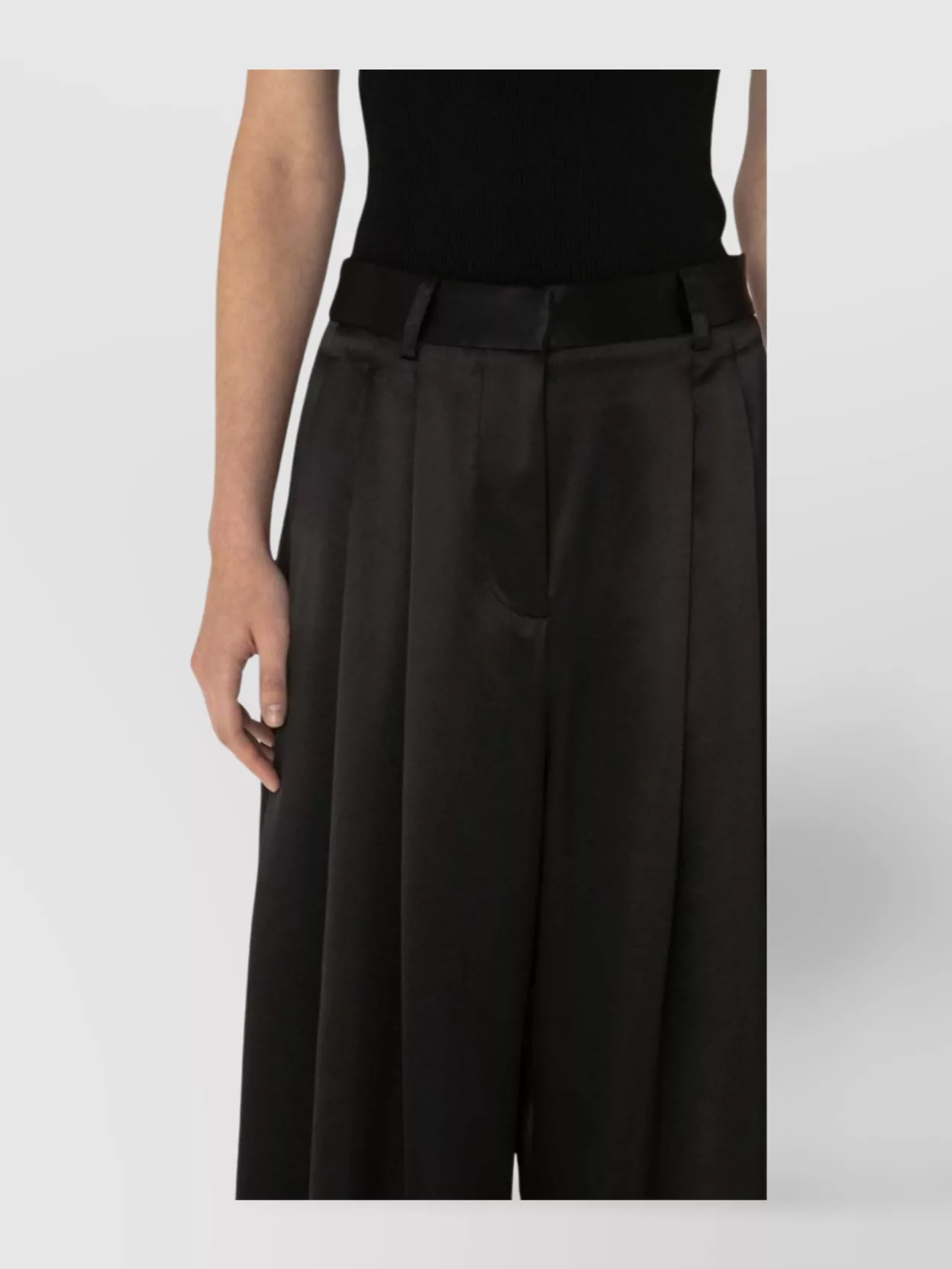 Jw Anderson High-Rise Wide-Leg Trousers Satin Finish