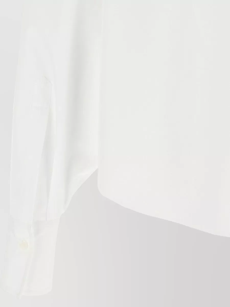 Brunello Cucinelli Cotton Asymmetric Cropped Shirt