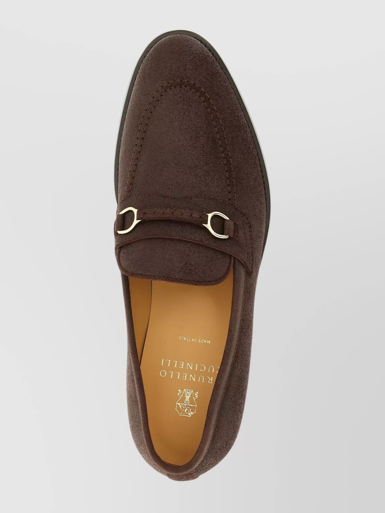 Brunello Cucinelli Suede Loafers With Metal Buckle Detail
