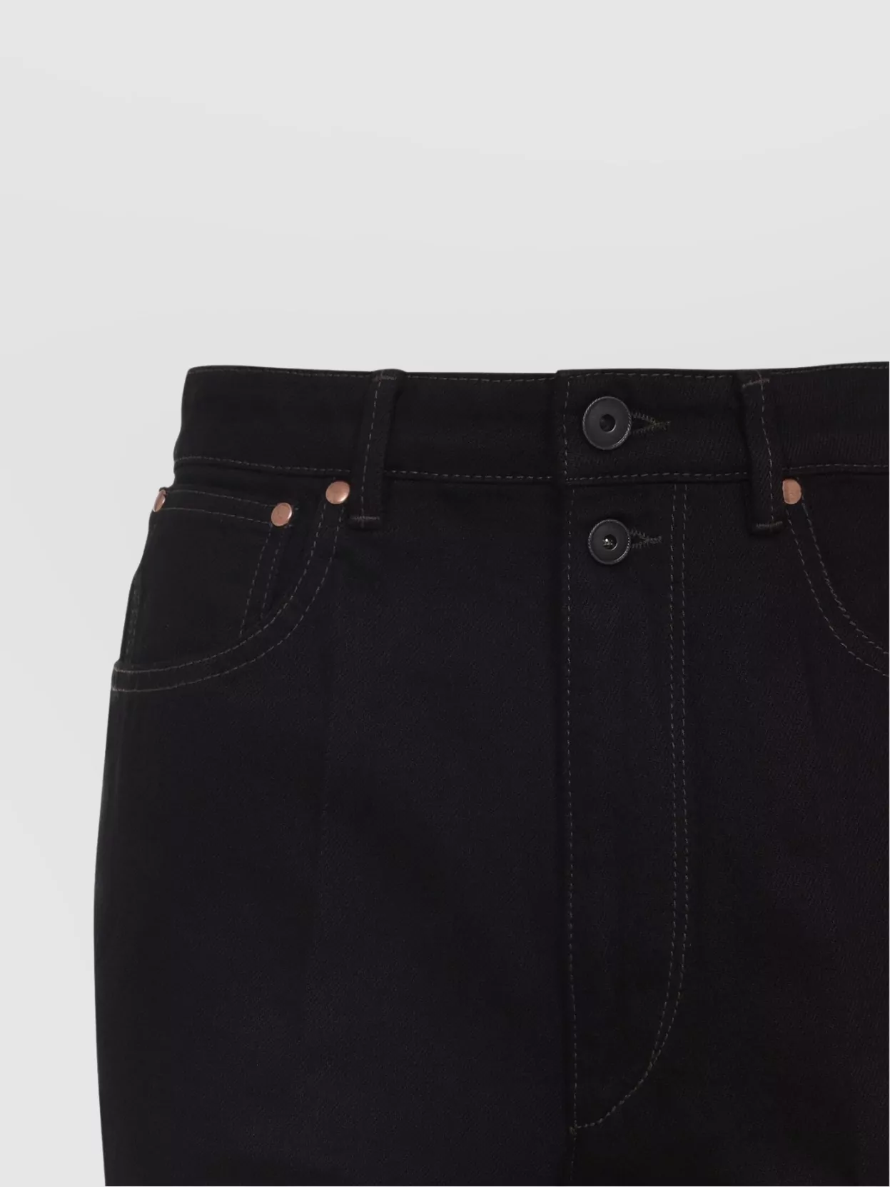 Lemaire High Waisted Straight Pants With Back Pockets In Black