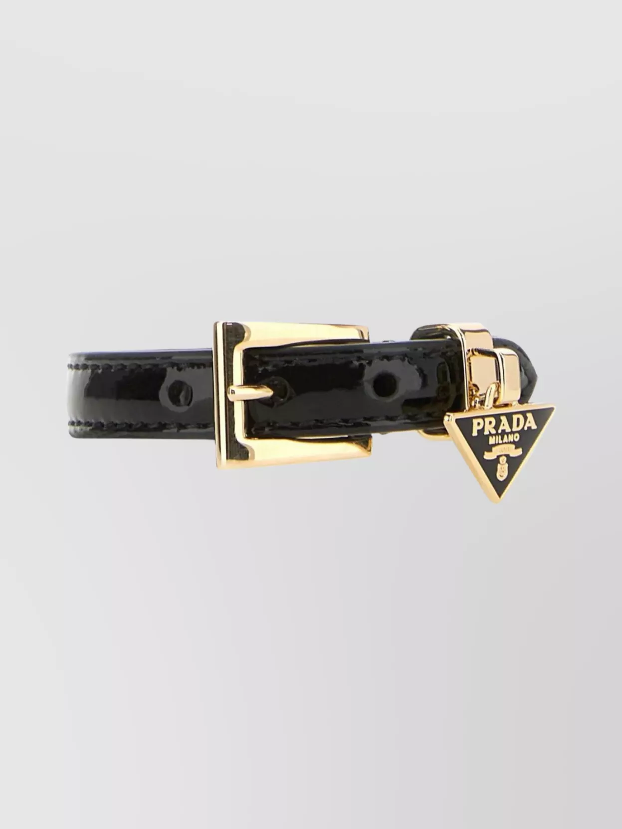 Shop Prada Leather Bracelet Gold-tone Hardware