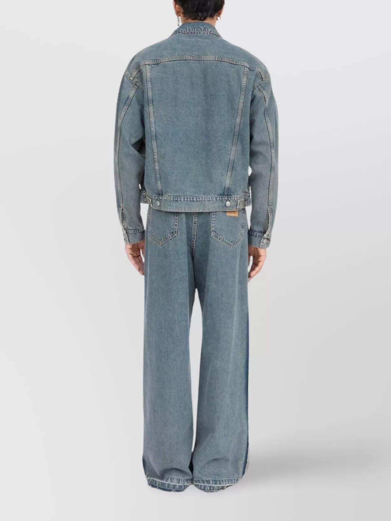 Mm6 Maison Margiela Cotton Denim Jacket Seam Detailing