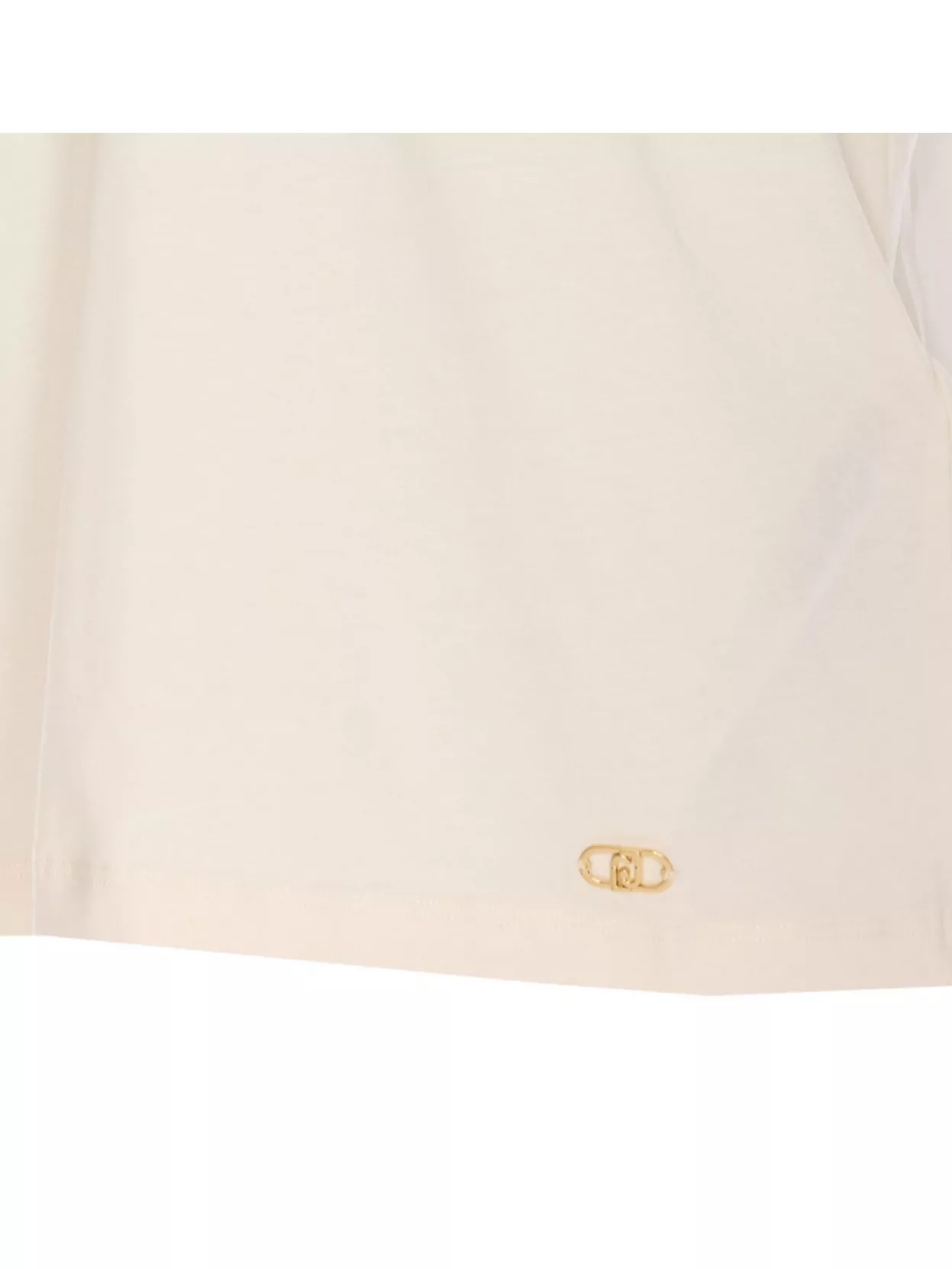 Liu Jo Embellished V-Neck Studs Detail Short Sleeve Top