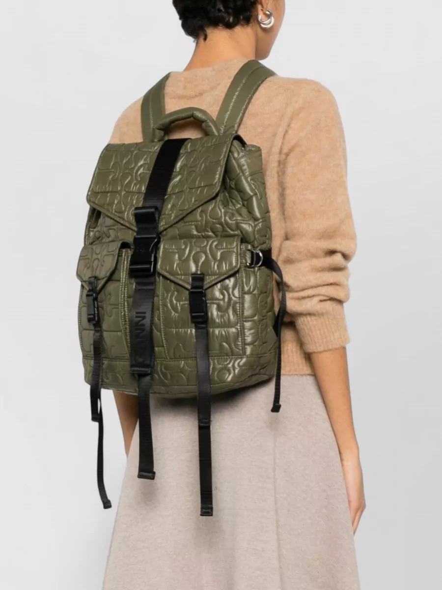 Ganni Recycled Polyamide Quilted Backpack