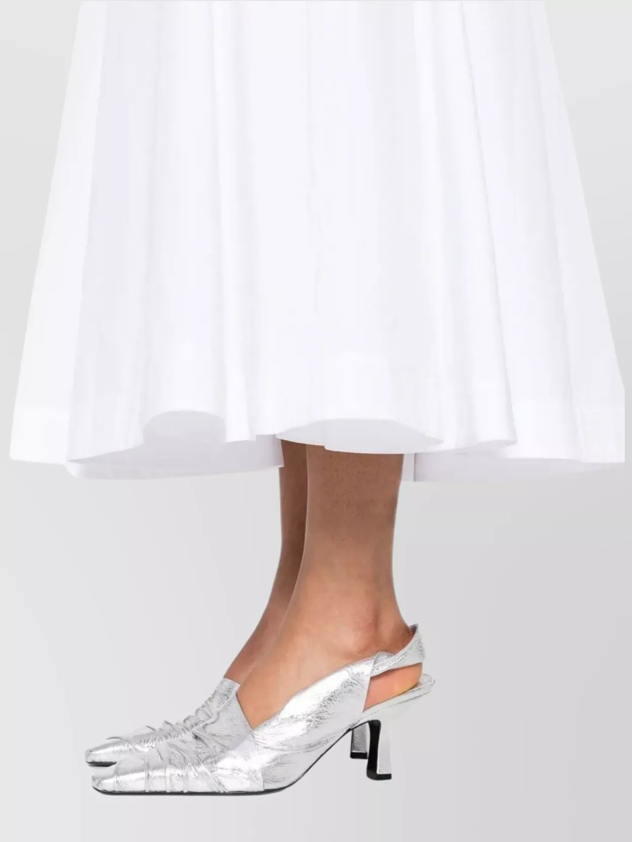 Shop Sportmax Halter Neck Flared Skirt Mid-length Dress