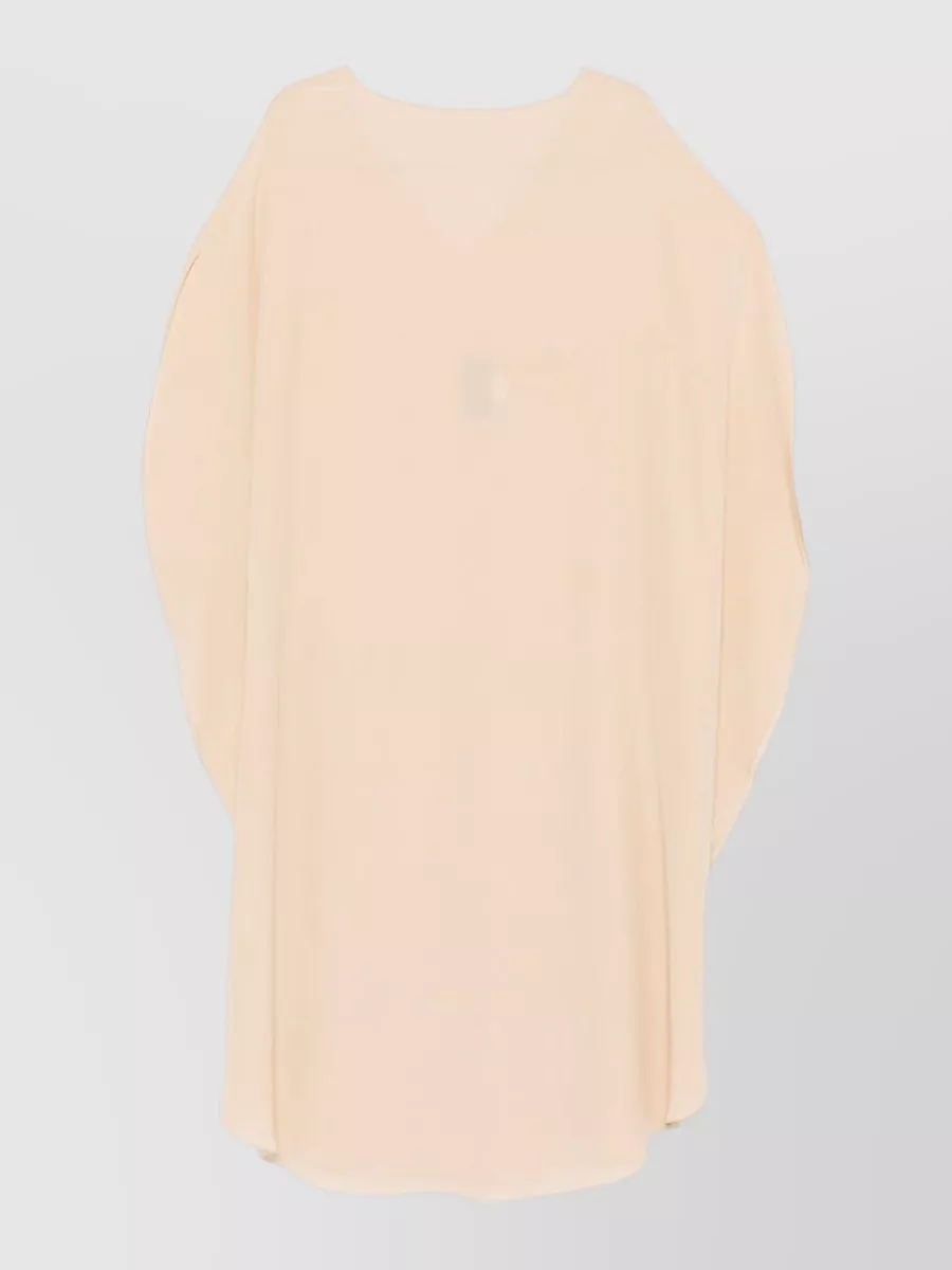Gianluca Capannolo Silk Short-Sleeve Midi Dress