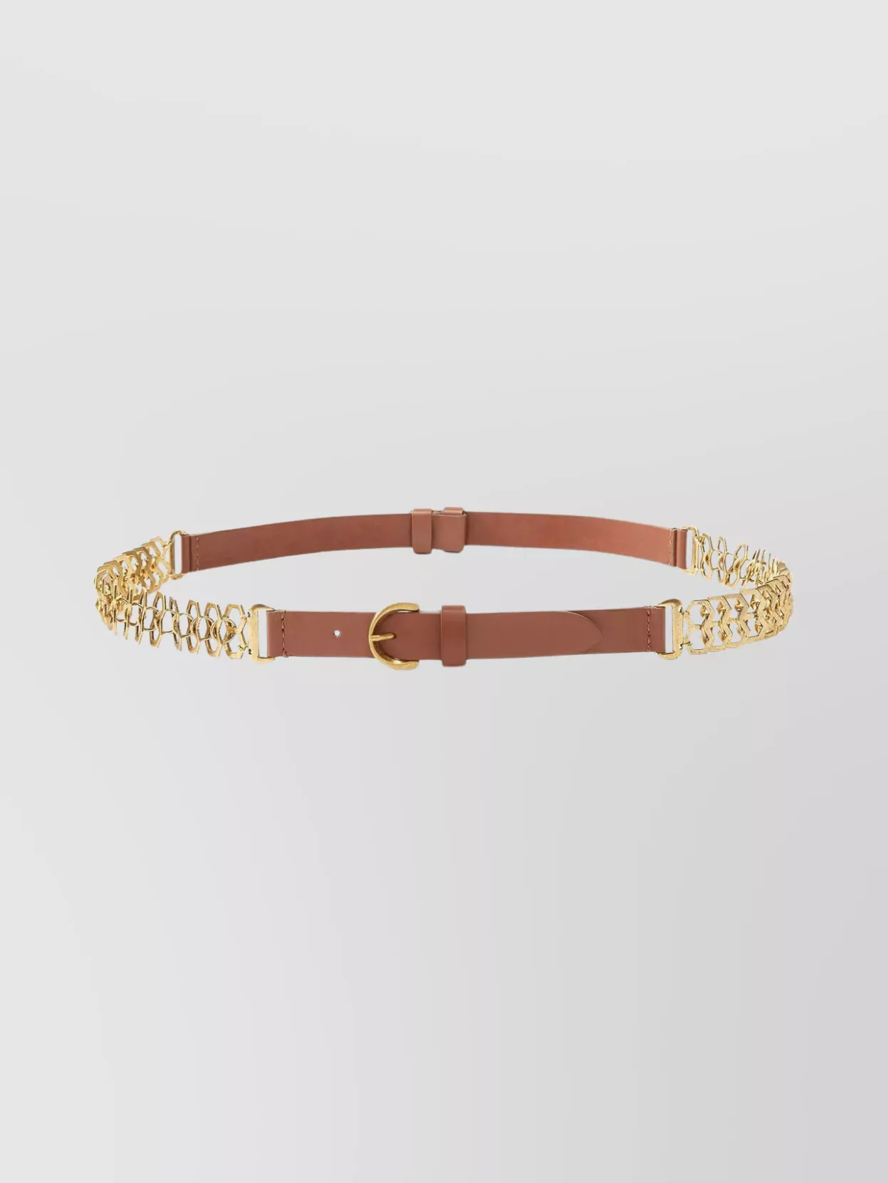 Pinko Chain Insert Belt Belts Brown In Multi