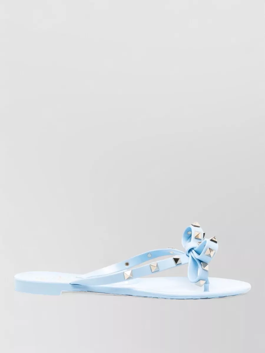 Valentino Garavani Rockstud Sandals Thong Design Bow Detail