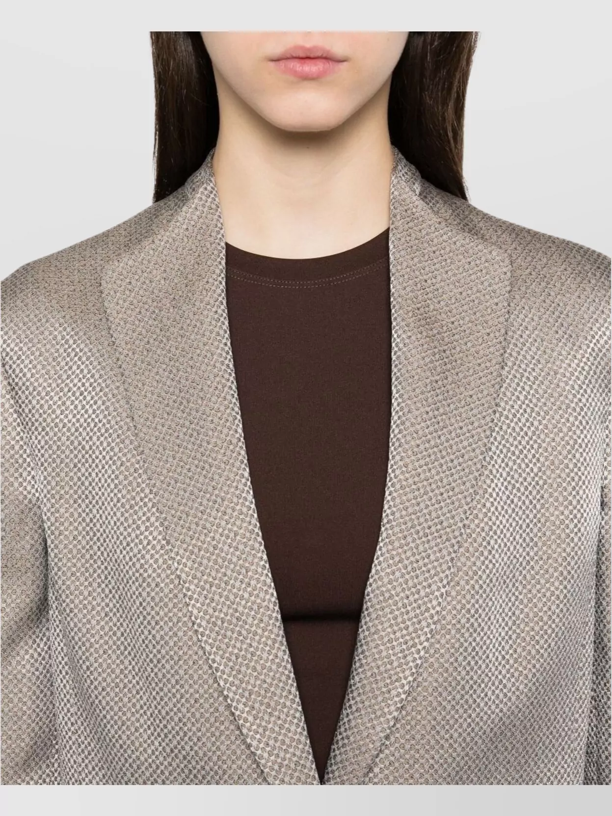 Giorgio Armani Jacquard Blazer In Gray