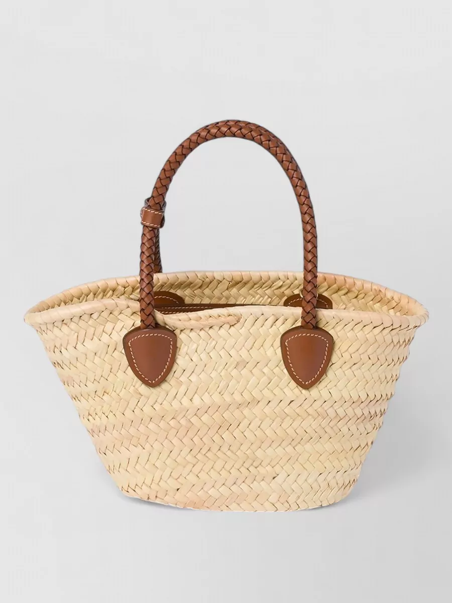 Miu Miu Small Palmito Straw Beach Bag