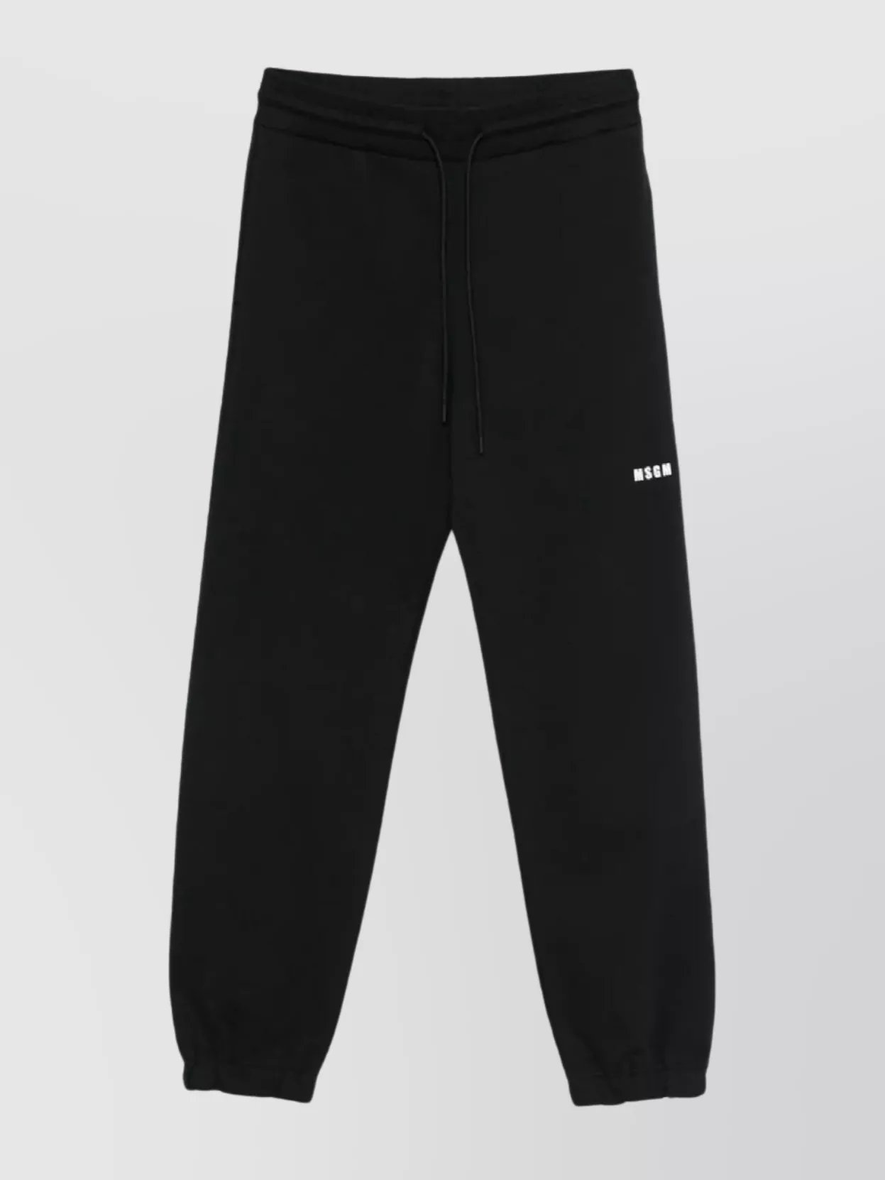 Msgm Sweatpants With Elastic Waistband And Cuffs In Black