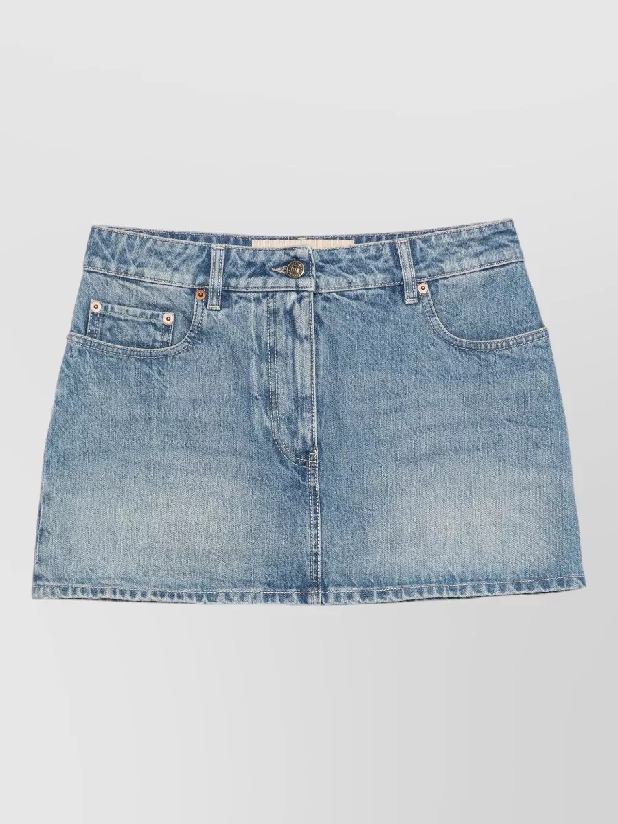 Valentino Garavani Denim High-Rise Skort