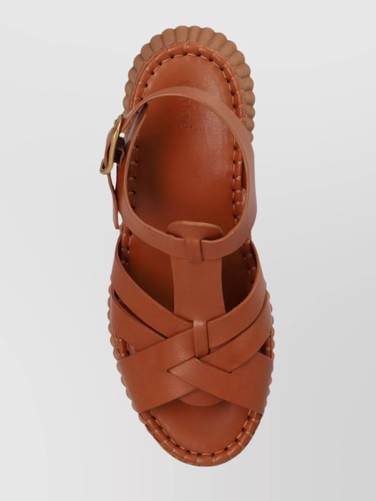 Chloé Nama Wedge Sandals Platform Sole