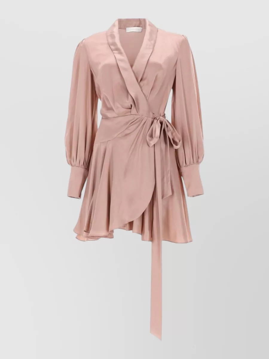 Zimmermann Silk Wrap Mini Dress