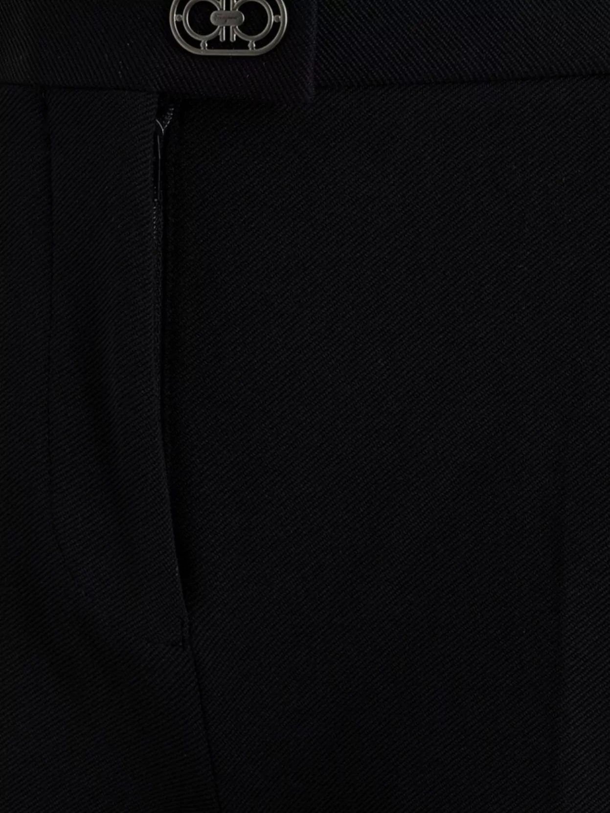 Ferragamo High Waist Jersey Trousers With Jewel Button