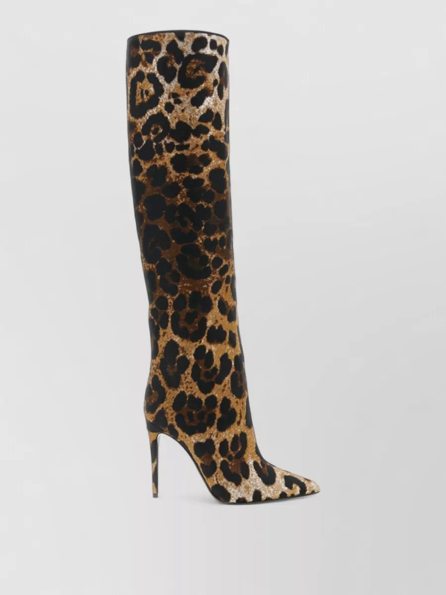 Dolce&Gabbana Leopard-Jacquard High Boots