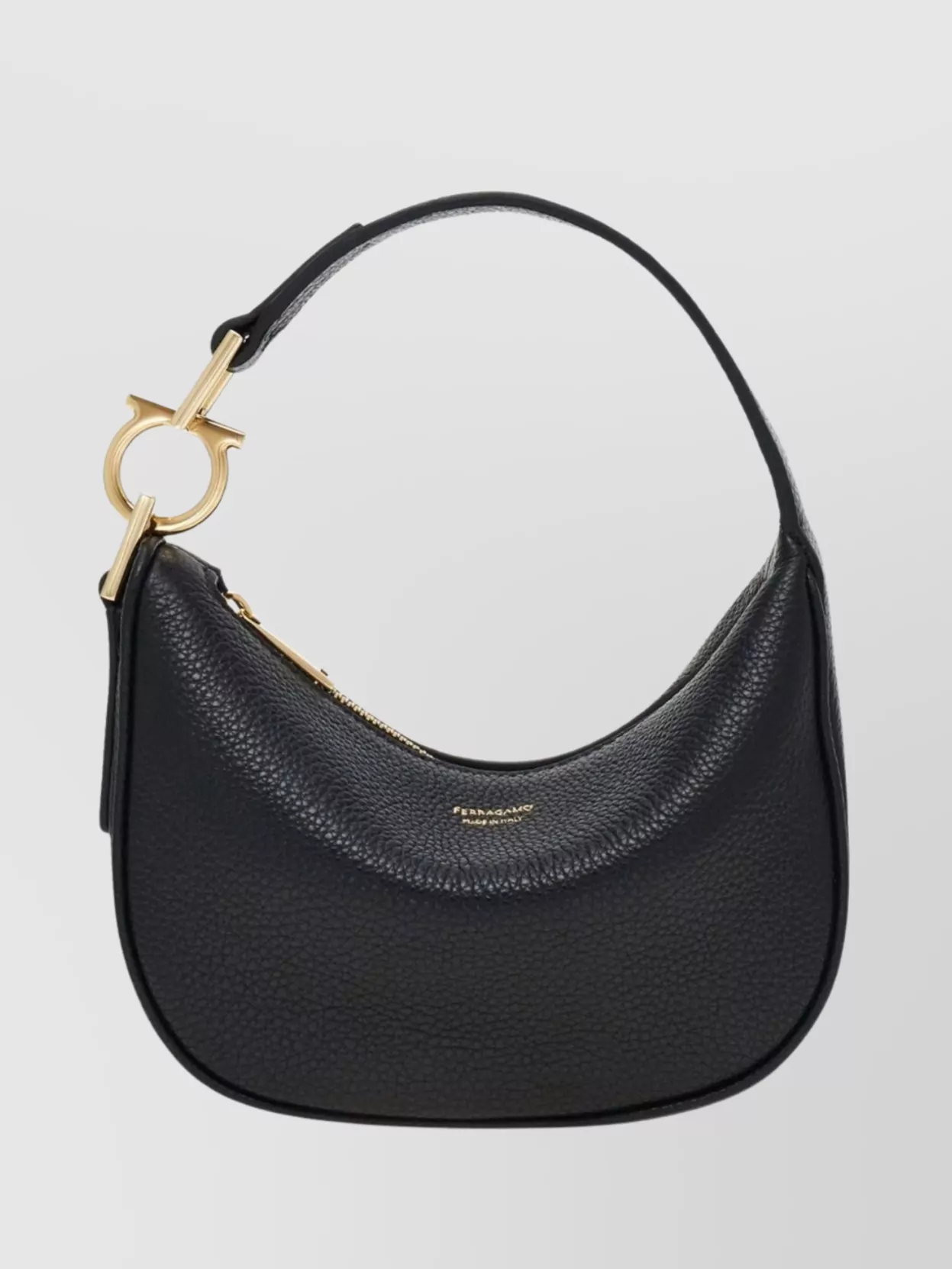 Ferragamo Smiling Leather Handbag Gold Hardware