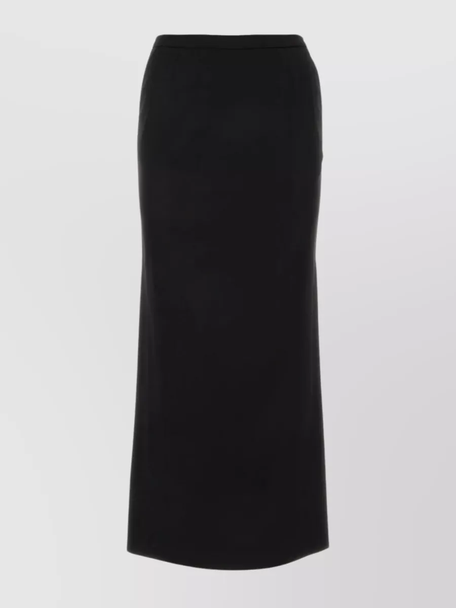 Shop Dolce & Gabbana Cady Skirt With Back And Lateral Slits In Black