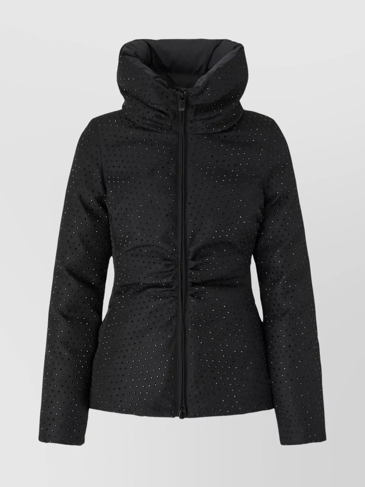 Pinko crystal-embellished cropped down jacket
