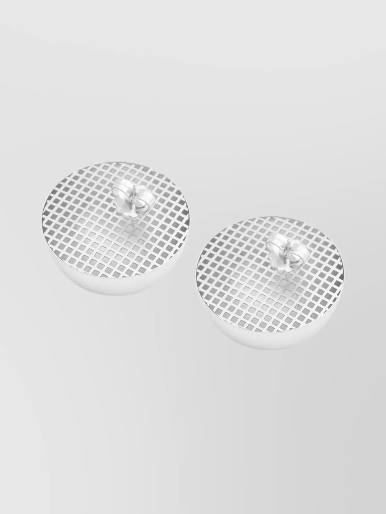 Federica Tosi 'luna' Metallic Earings With Rear Butterfly Clasp Closure And Circular Design In Metallic
