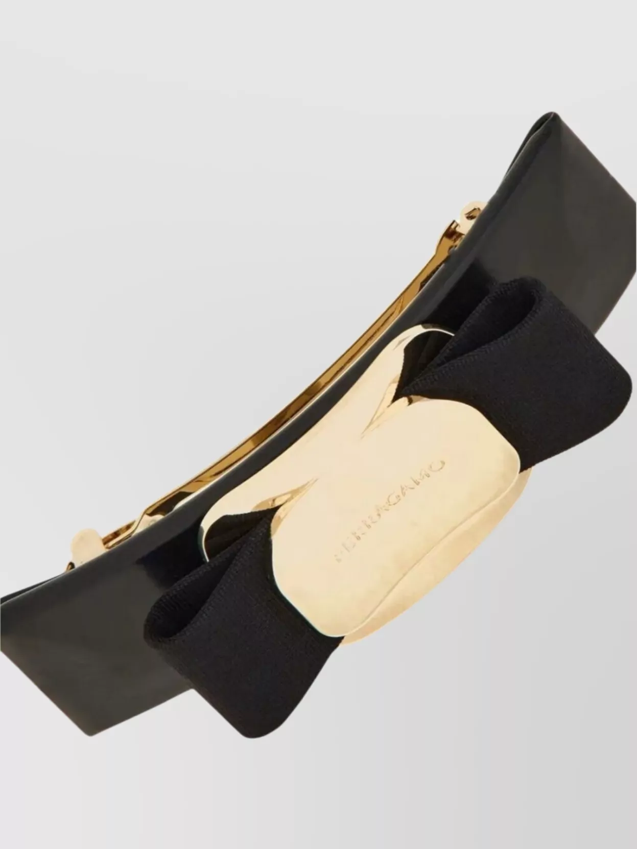 Ferragamo Bow Leather Hair Clip Rectangular Shape