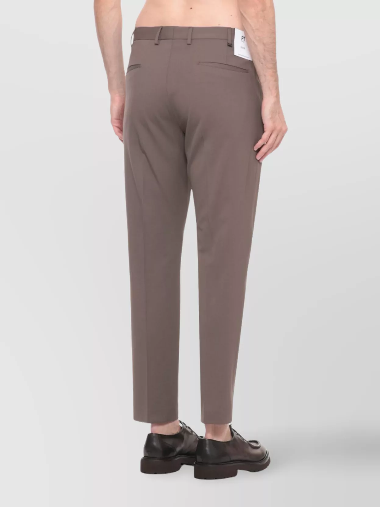 Pt Torino Tailored Virgin Wool Trousers Pockets