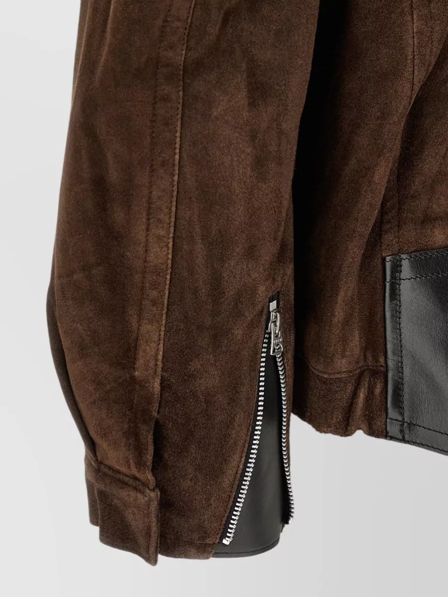 Sacai Leather Suede Blouson Jacket