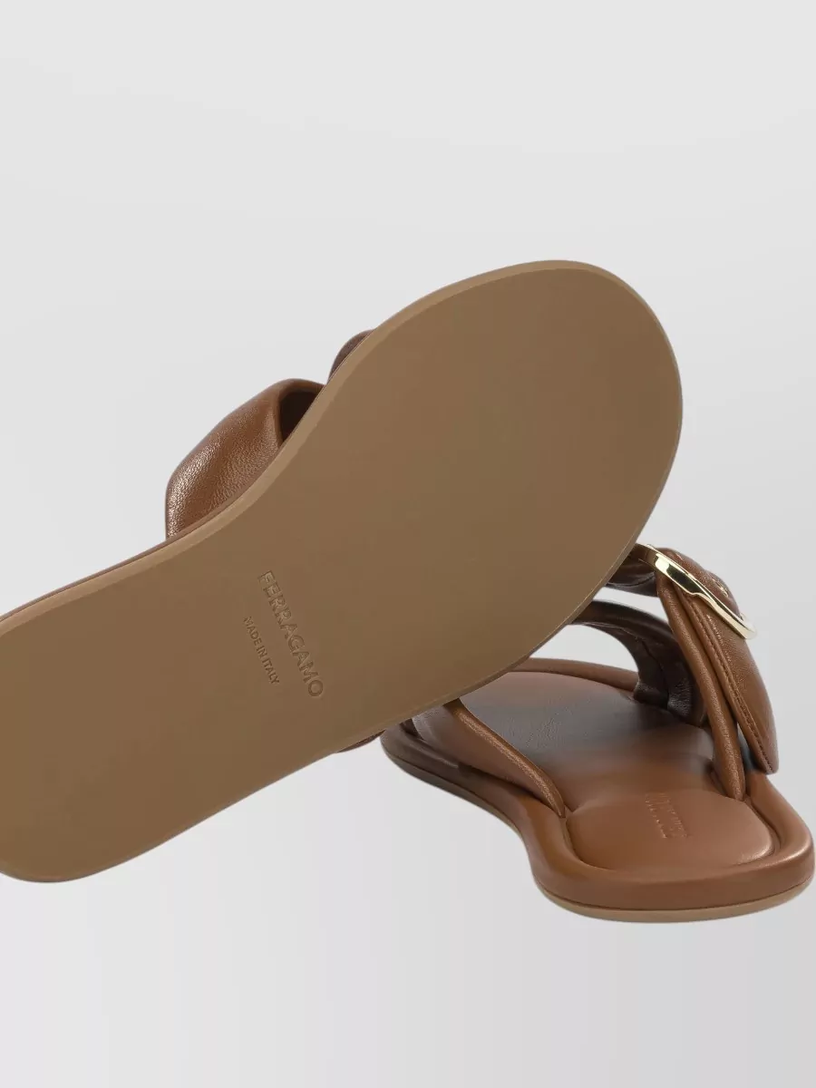 Ferragamo Leather Elyzia Slides