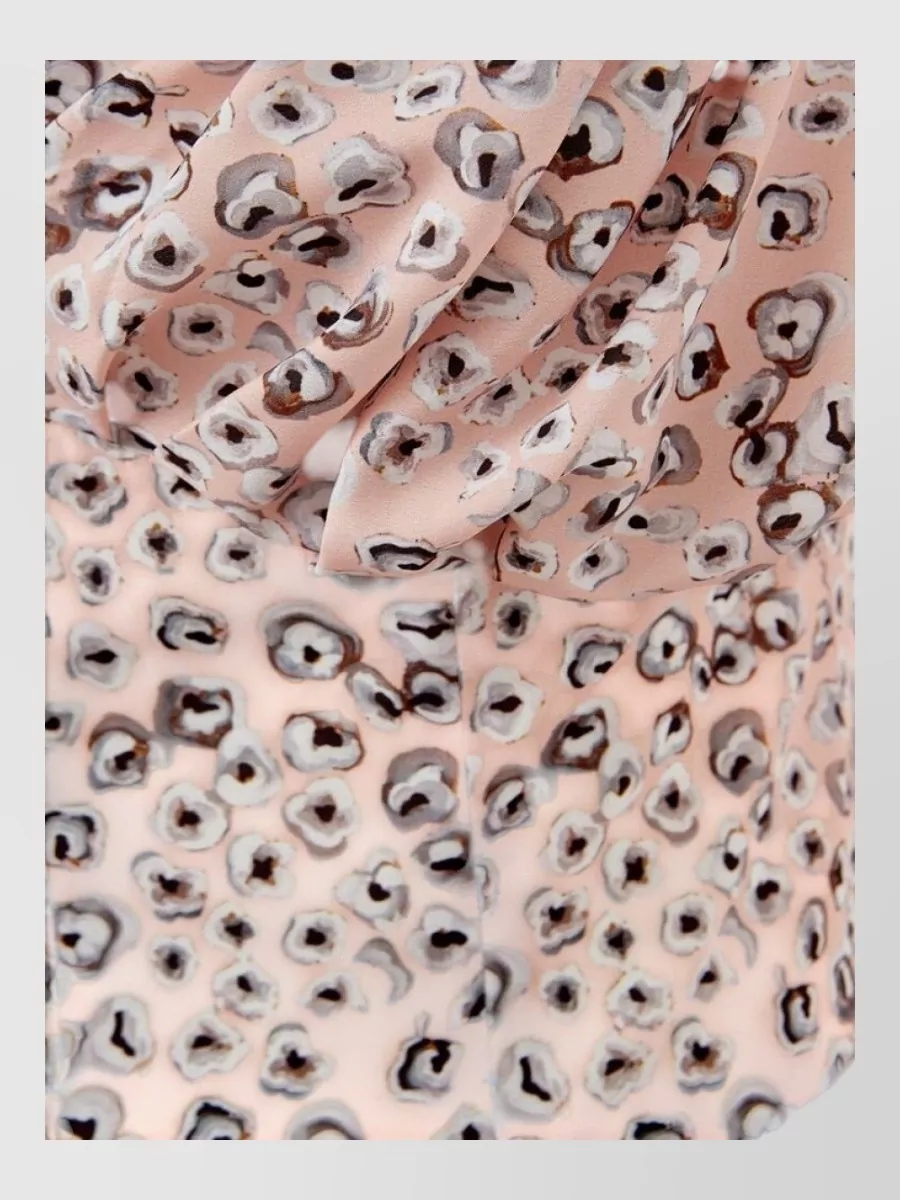 Lardini Leopard-Print Sleeveless V-Neck Midi Dress