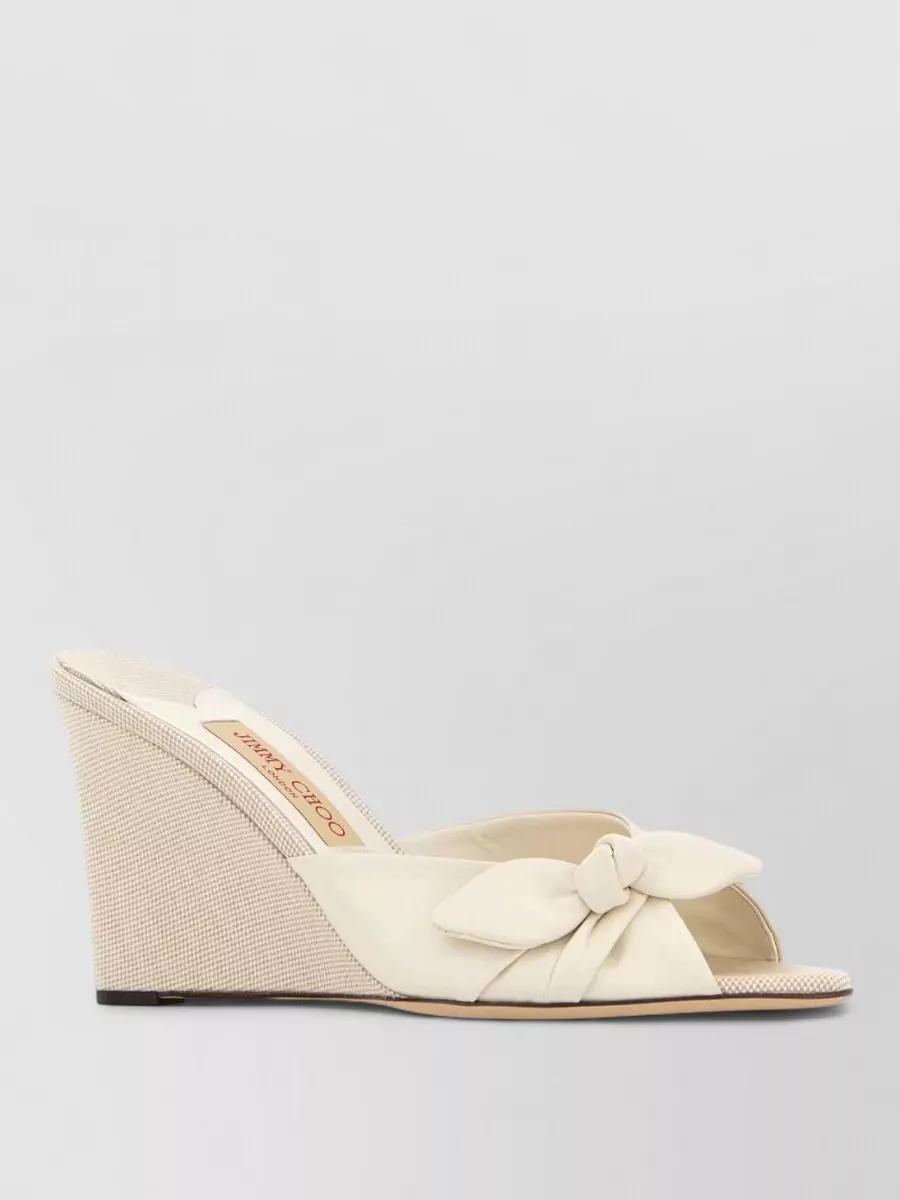 Jimmy Choo Leather Wedge Mules