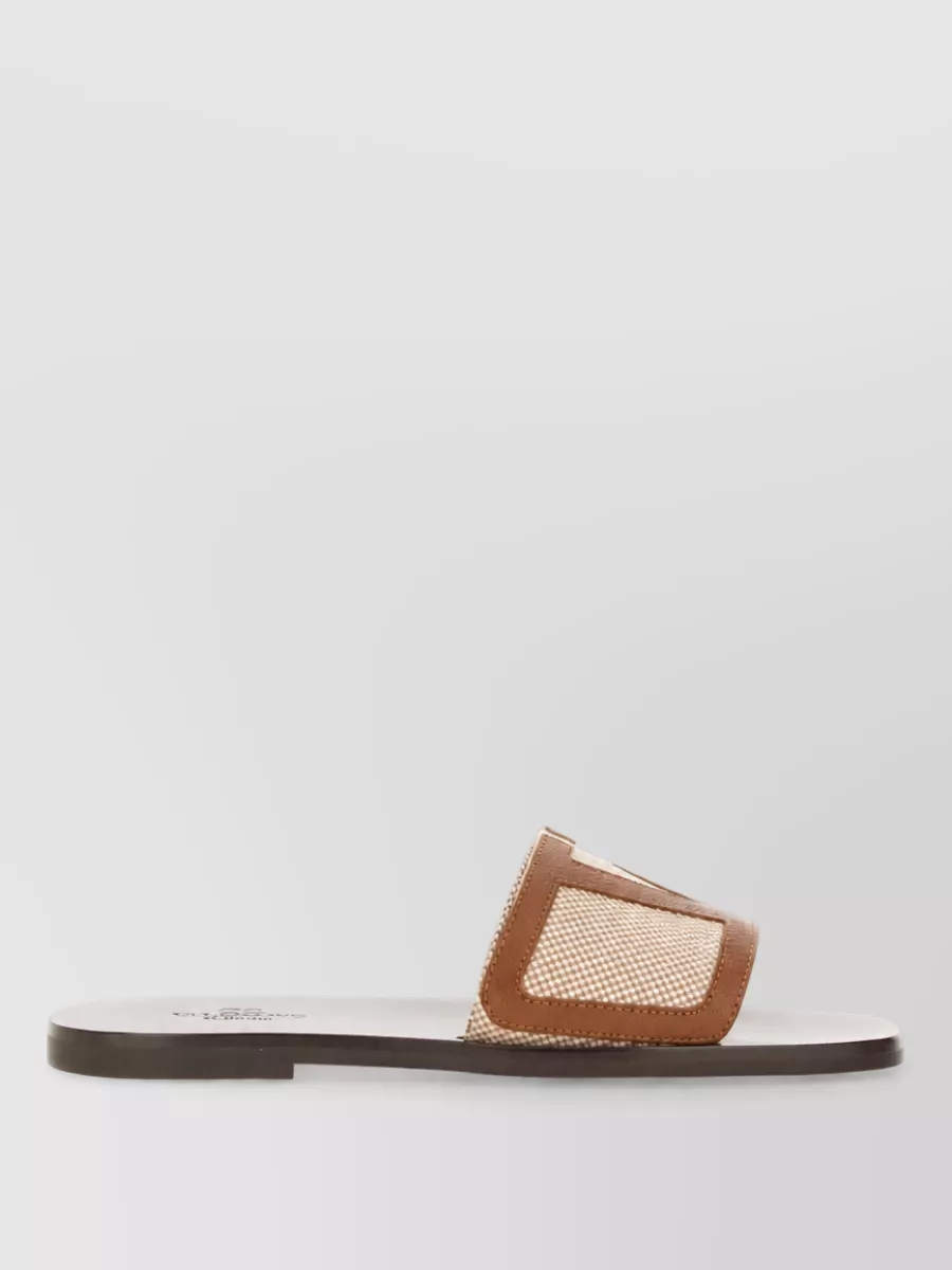 Valentino Garavani Cotton Slide Sandals