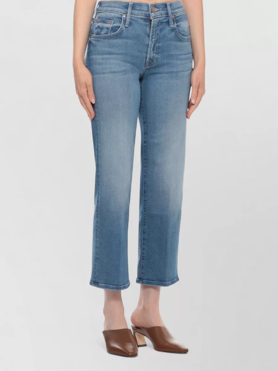Mother Mid-Rise Straight-Leg Jeans