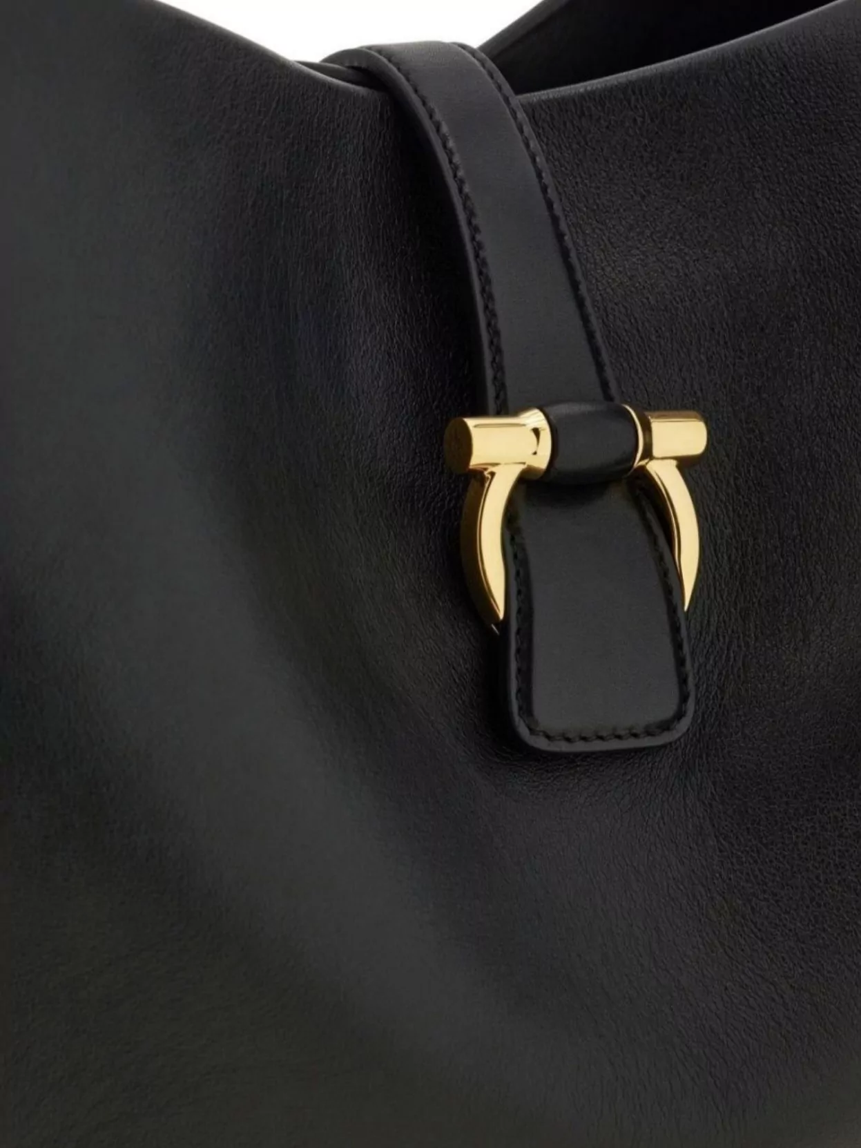 Ferragamo Buckle Double Handles Shoulder Bag