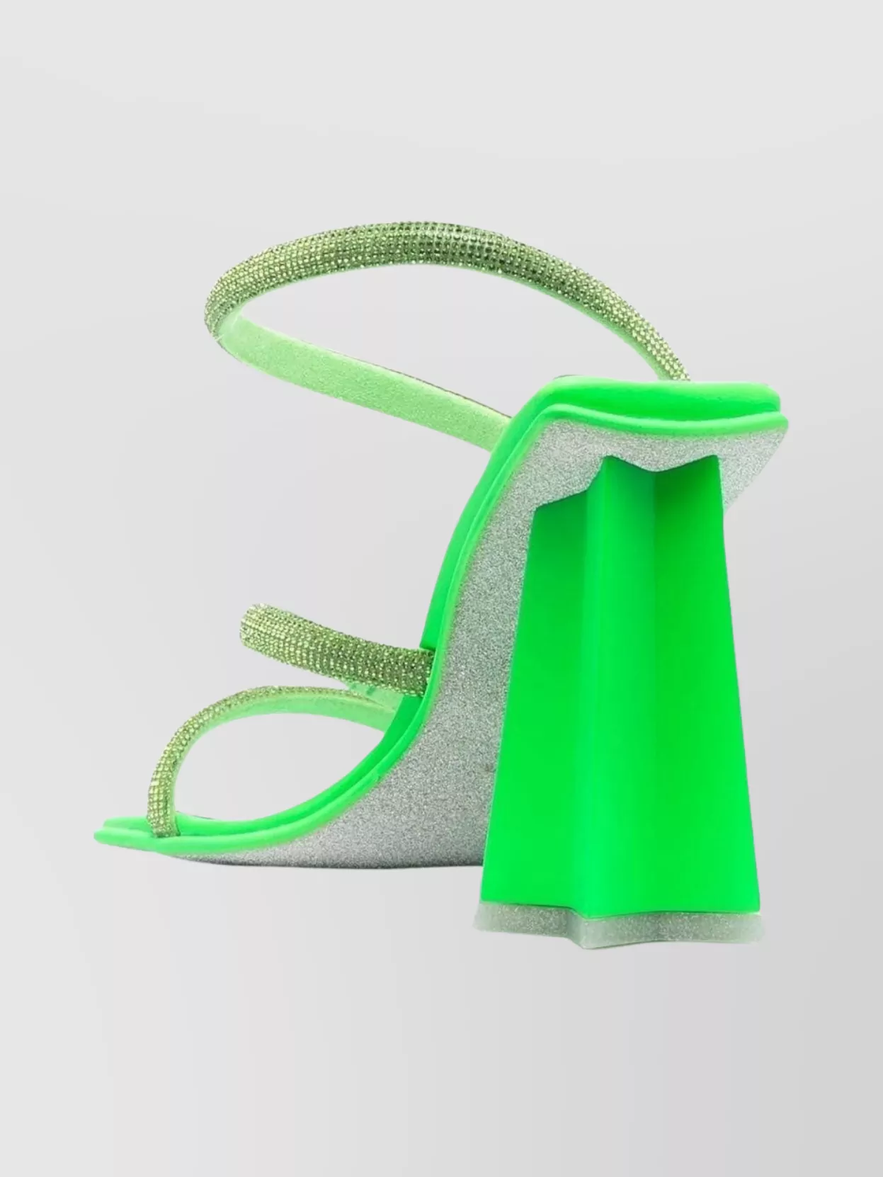 Chiara Ferragni Glamorous Block Heel Strappy Pumps In Green