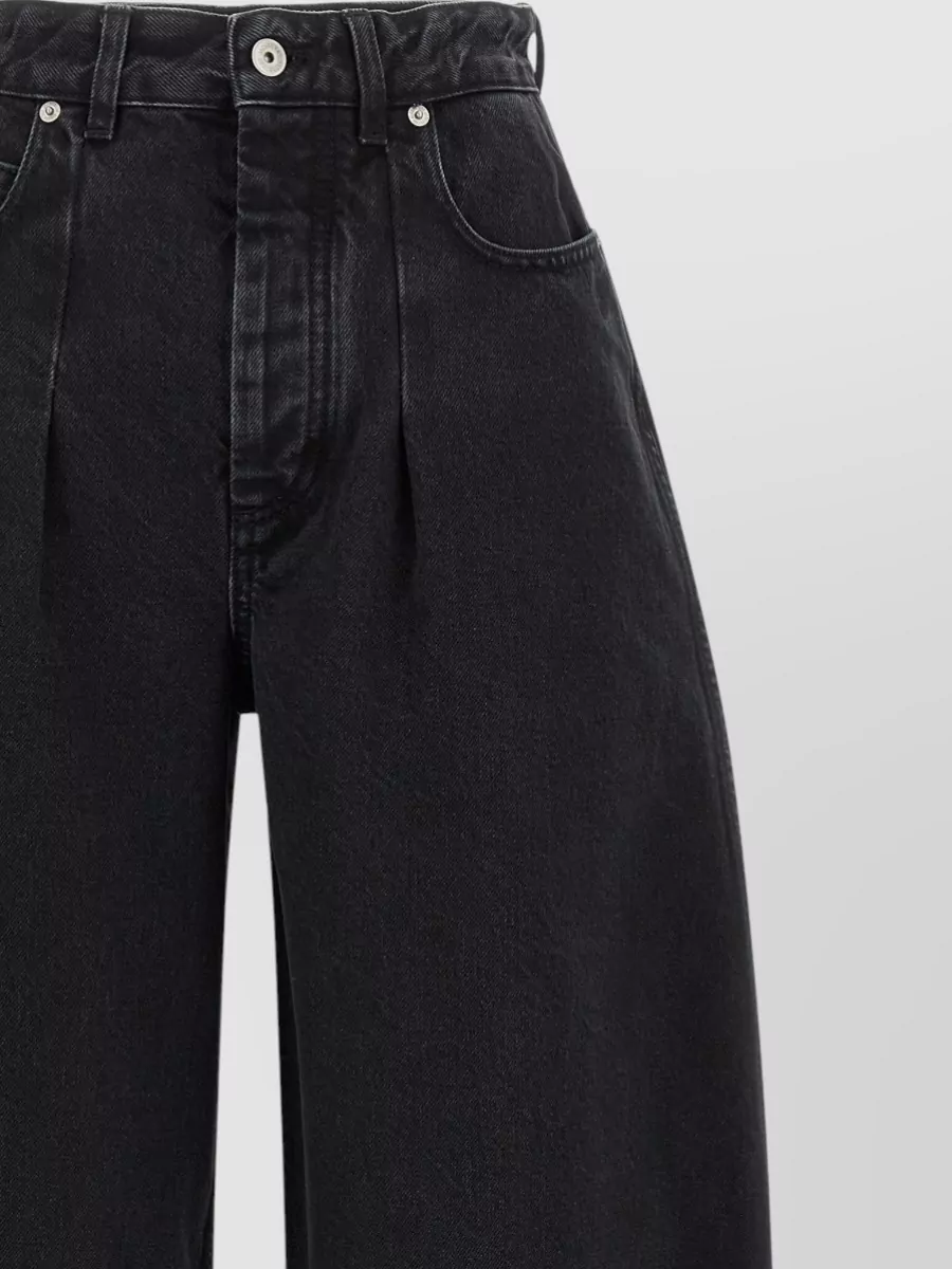 Jacquemus High Waist Jeans Pleats Belt Loops