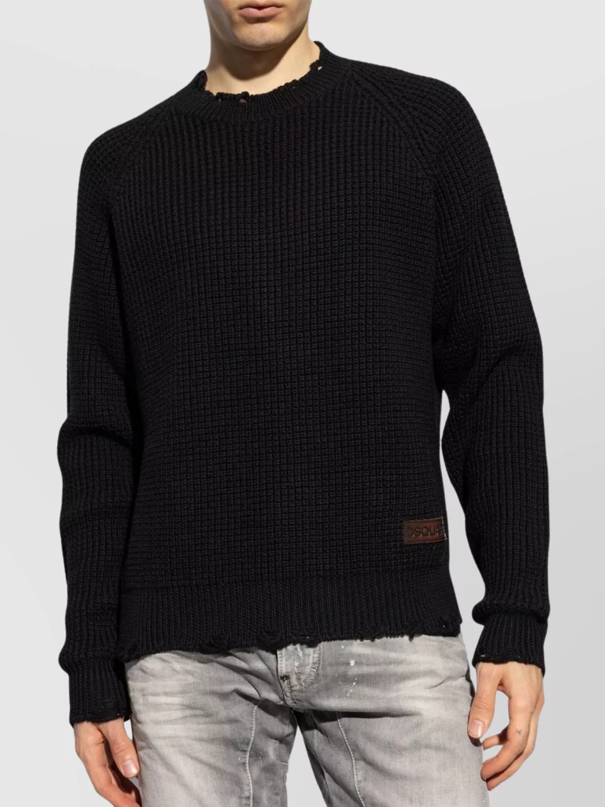Dsquared2 Crew Neck Long Sleeve Knit Sweater