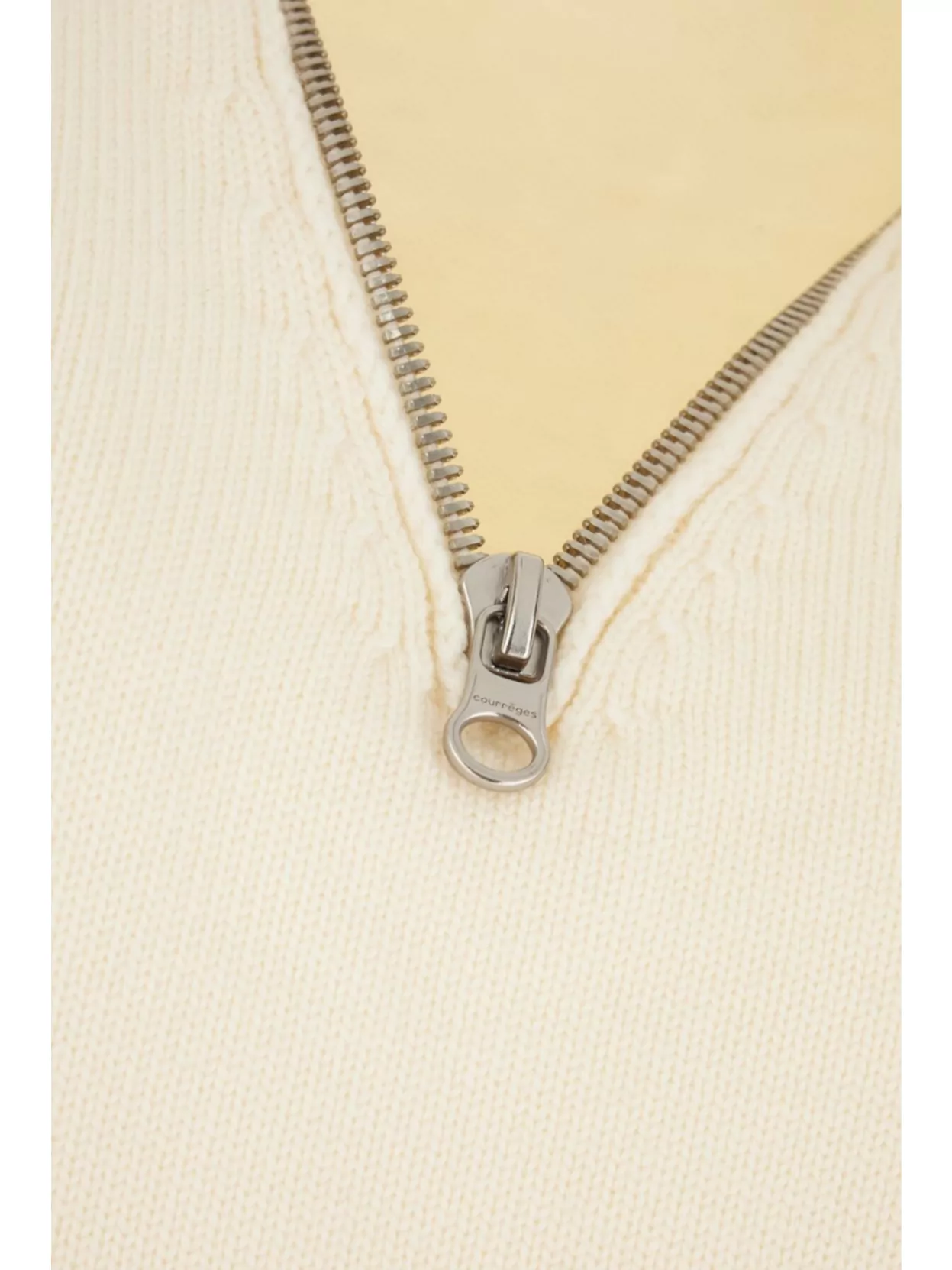 Courrèges Cable Knit Sleeveless V-Neck Vest