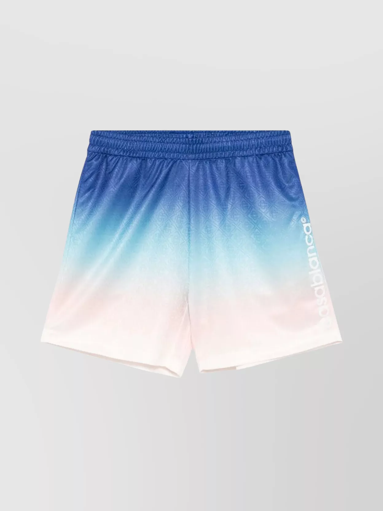 Casablanca Men's Elastic Waistband Soccer Shorts With Ombre Effect
