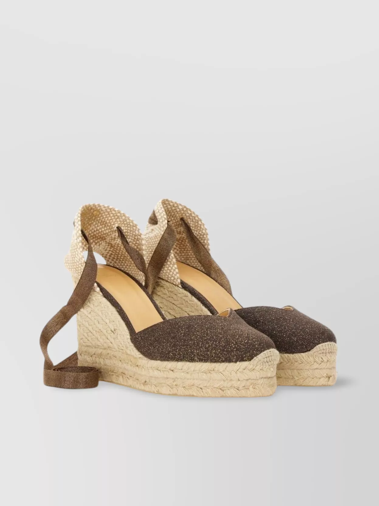 Shop Castaã±er Peep Toe Woven Wedge Espadrille