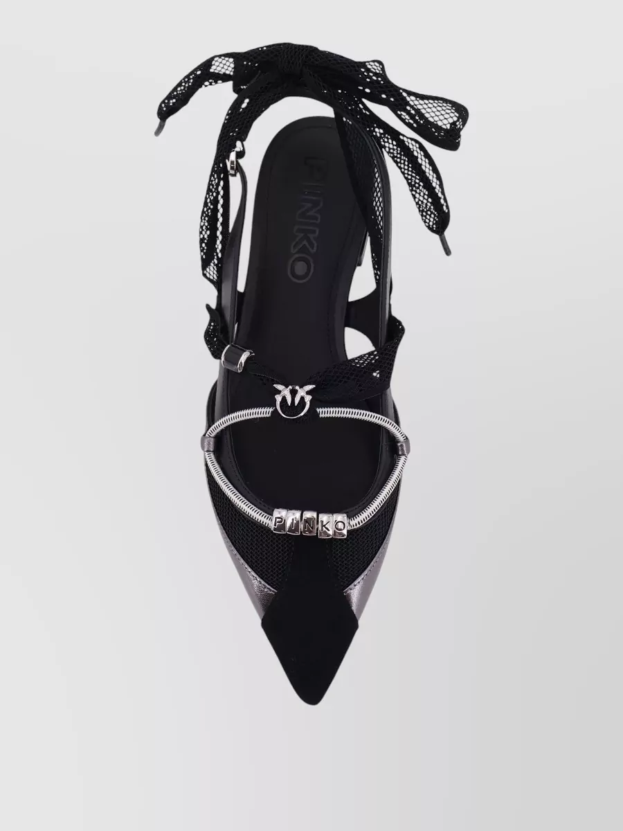 Pinko Ballerina Shoes Sling Back Pointed Toe Bow