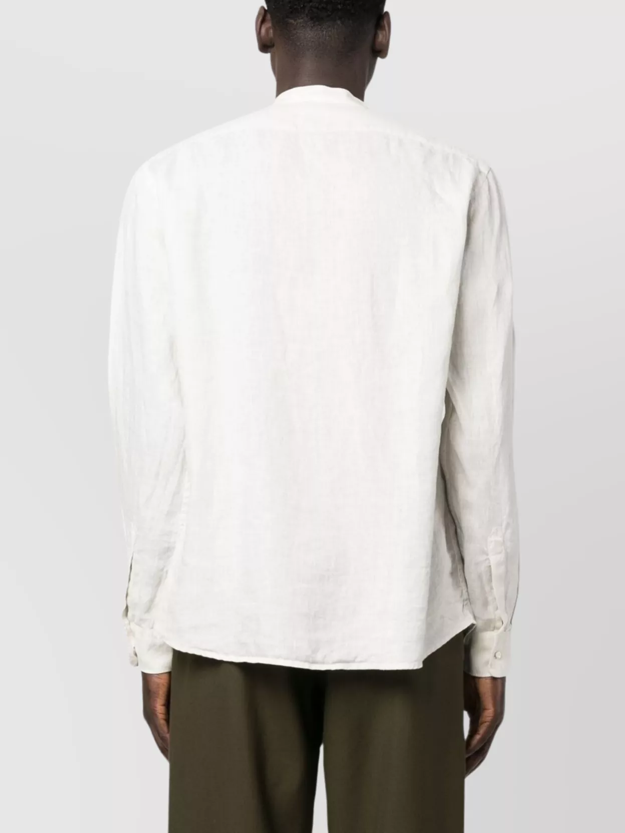 Aspesi Long Sleeve Mandarin Collar Shirt Design