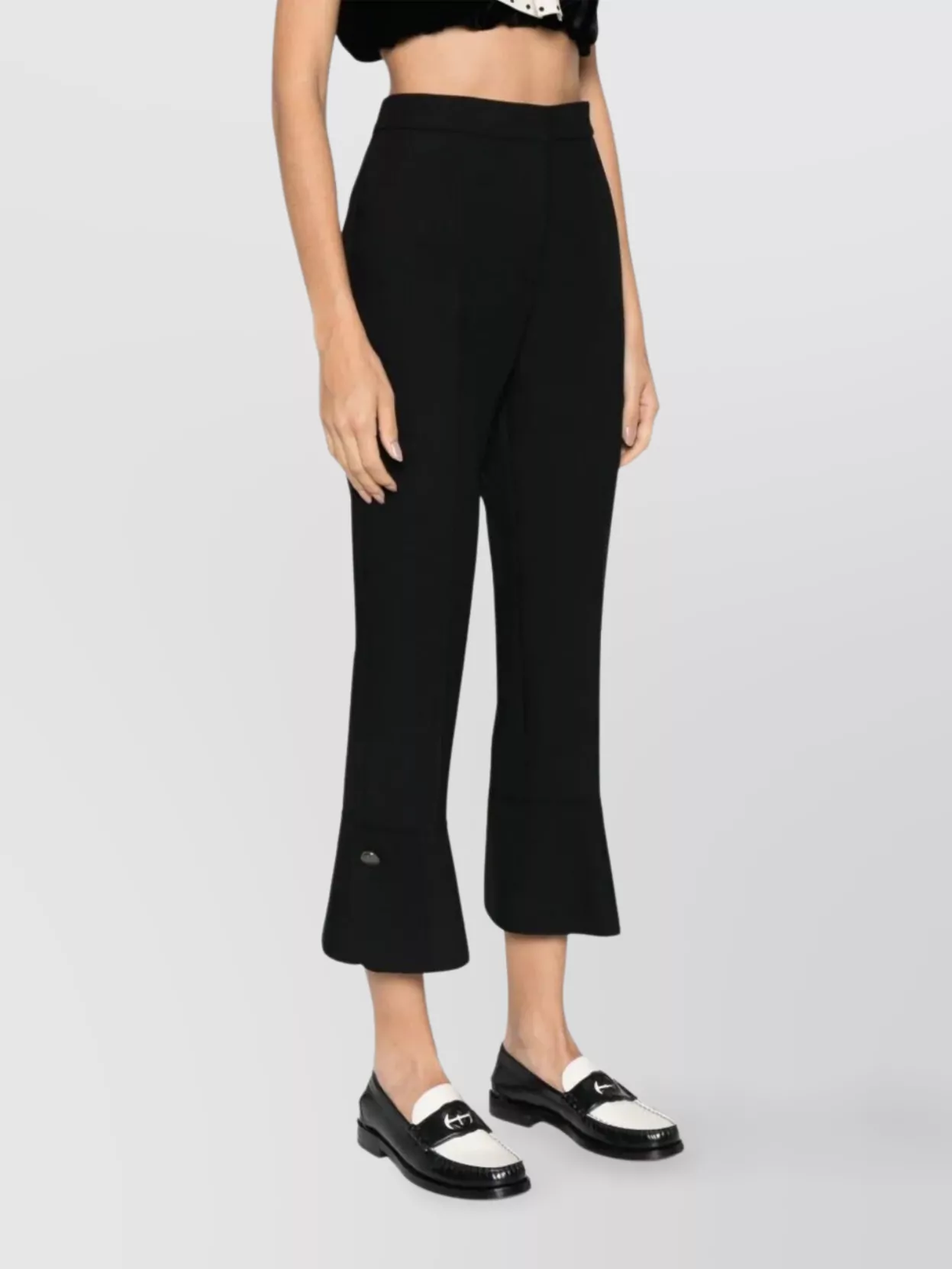 Msgm Pressed-crease High-waisted Trousers