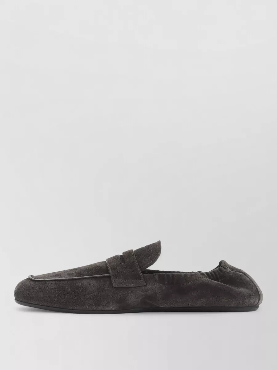 Prada Suede Penny Loafers