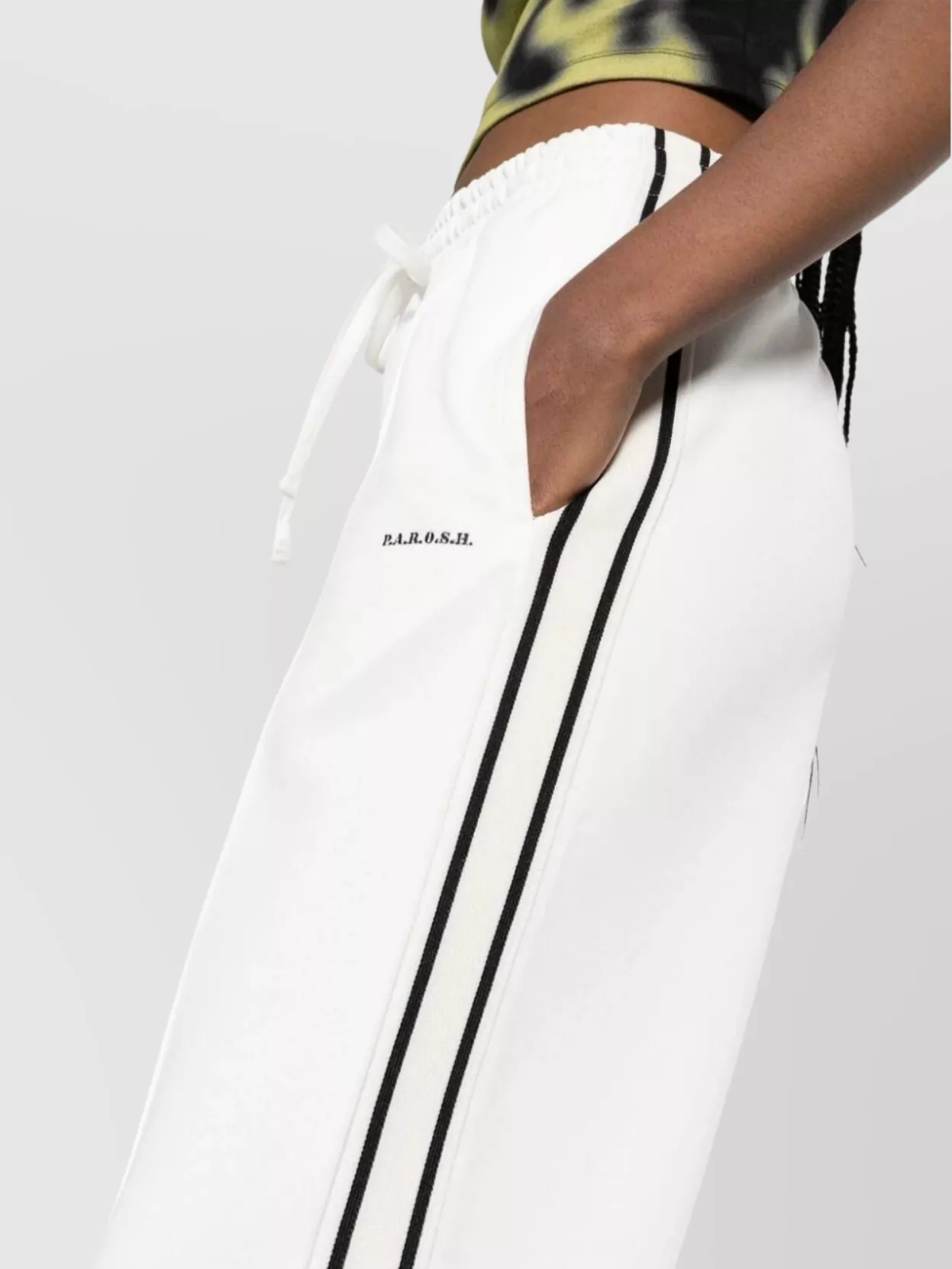 Parosh Logo-Embroidered Striped Track Pants