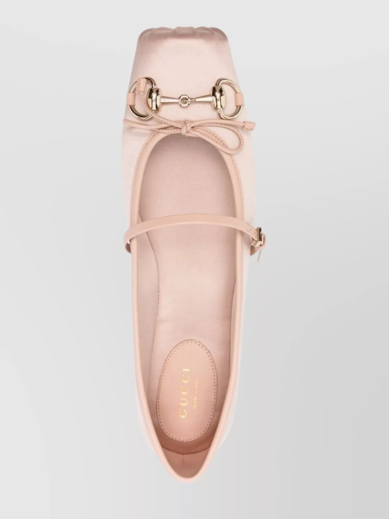 Gucci Satin Ballet Flats Horsebit Detail