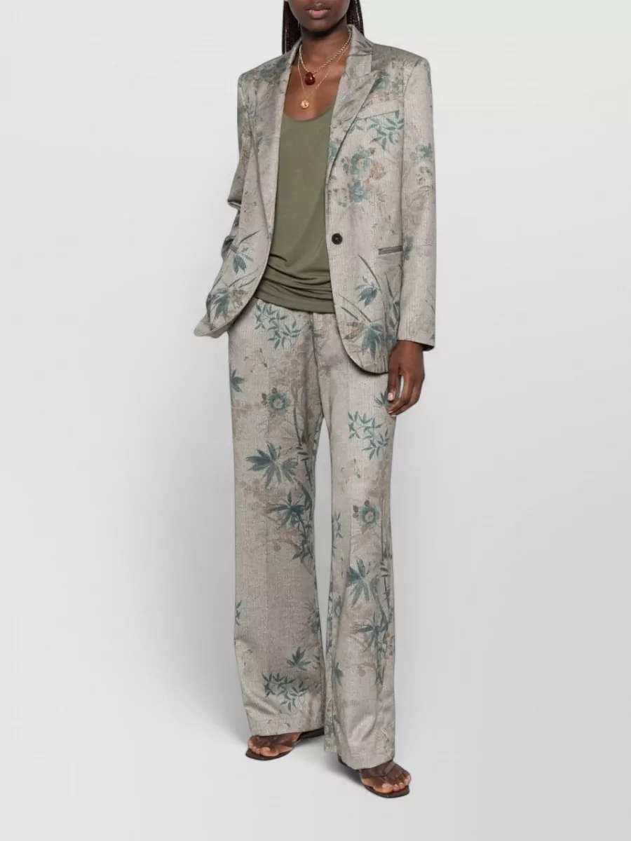 Forte Forte Printed Straight-Leg Trousers