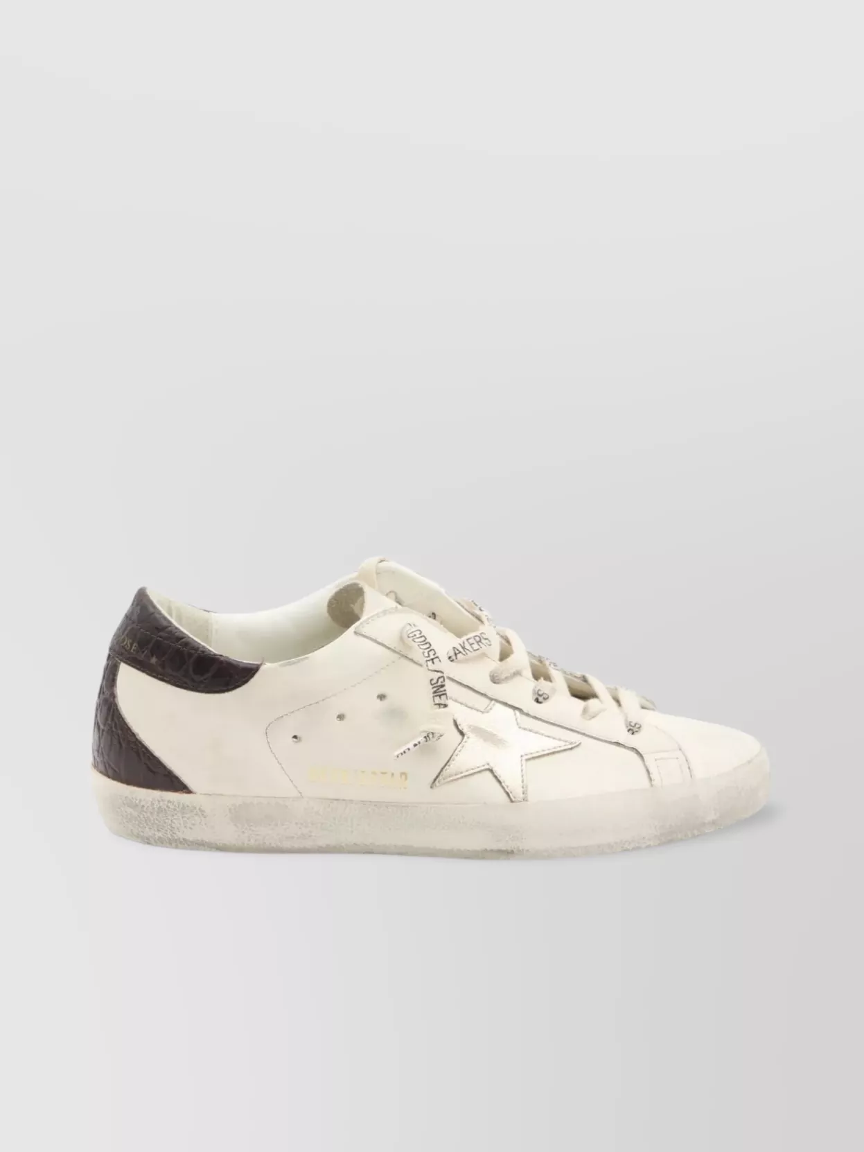 Golden Goose "super Star" Leather Upper And Toe Laminated Star Cocco Print Heel And Spur