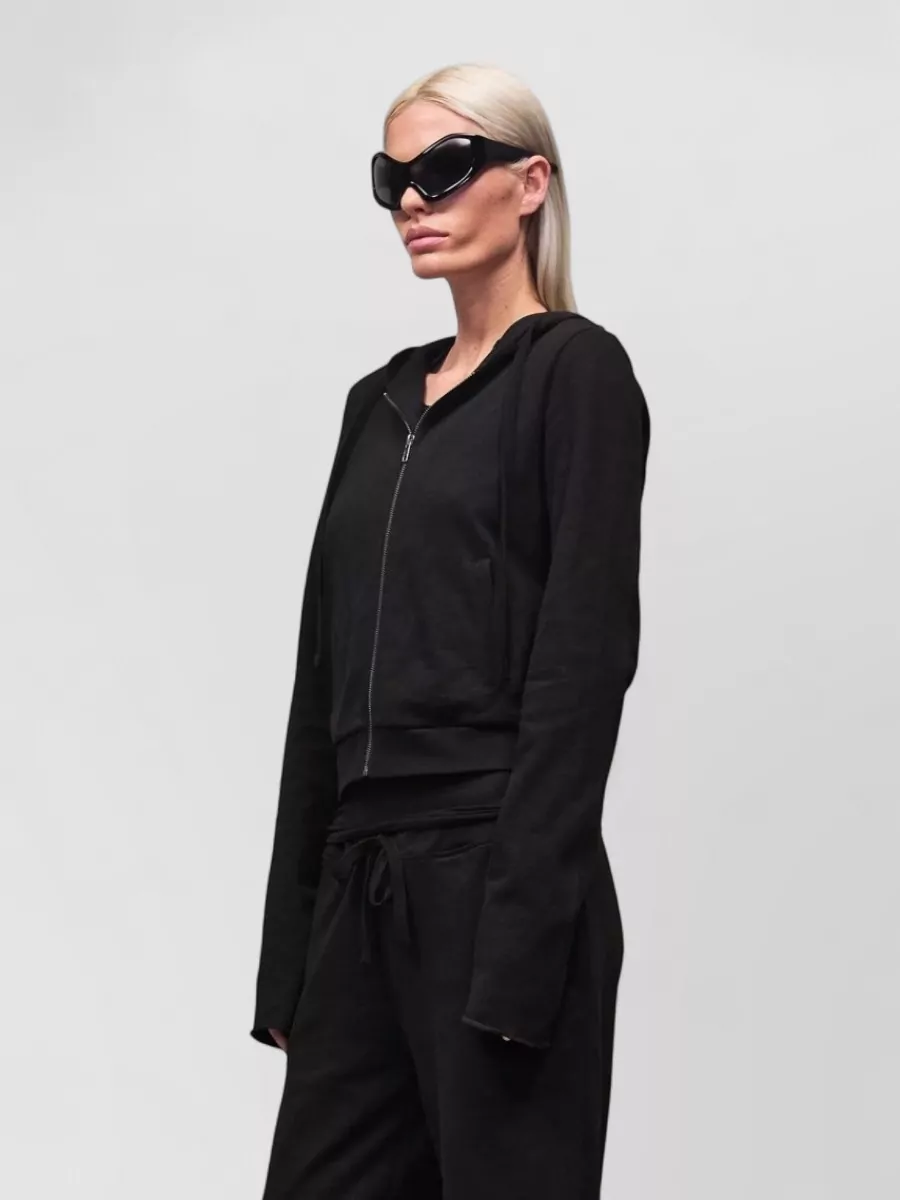 Entire Studios Cotton Cropped Zip-Up Hoodie
