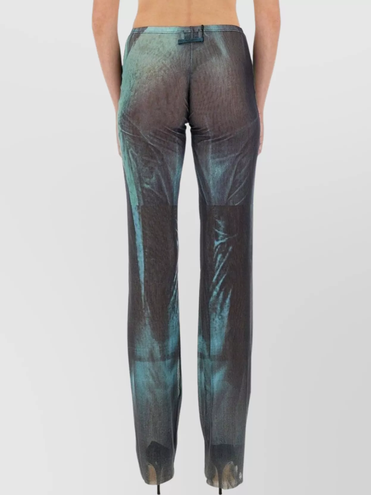 Jean Paul Gaultier Sheer Abstract Print Trousers