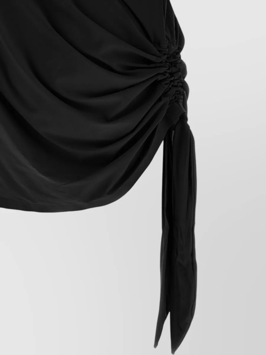Goldbergh Draped Short-Sleeve Mini Dress